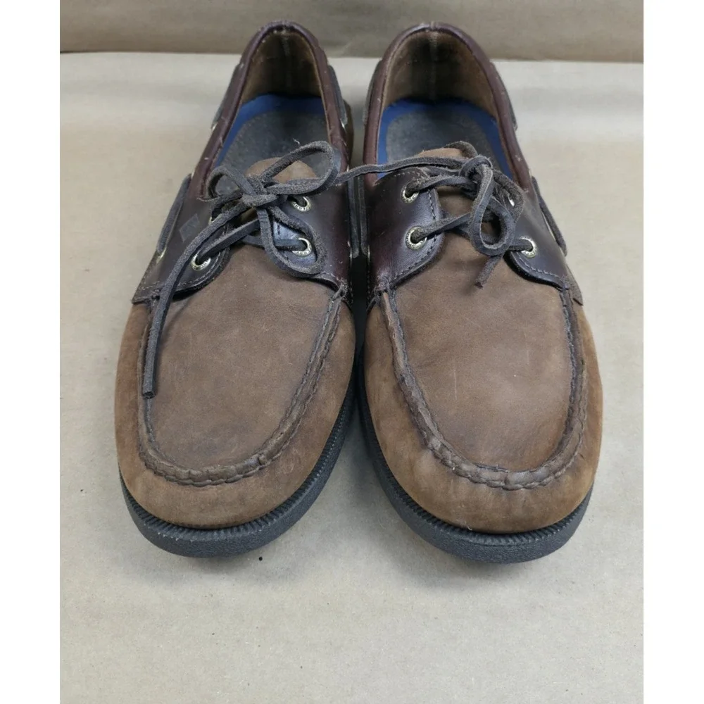 Sperry Men's (SZ 12 M) Authentic Brown Original 2-Eye Boat Shoe Leather 0195412